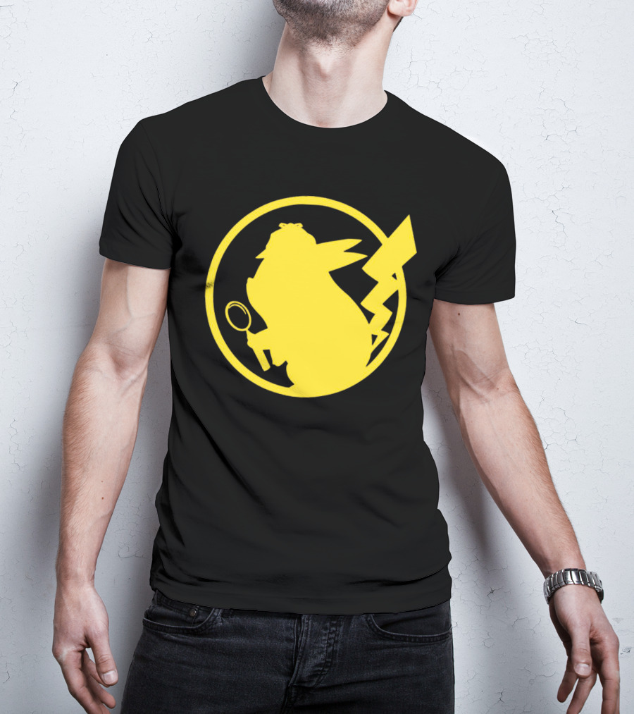 Pikachu Detective Silhouette Merchandise T-Shirt