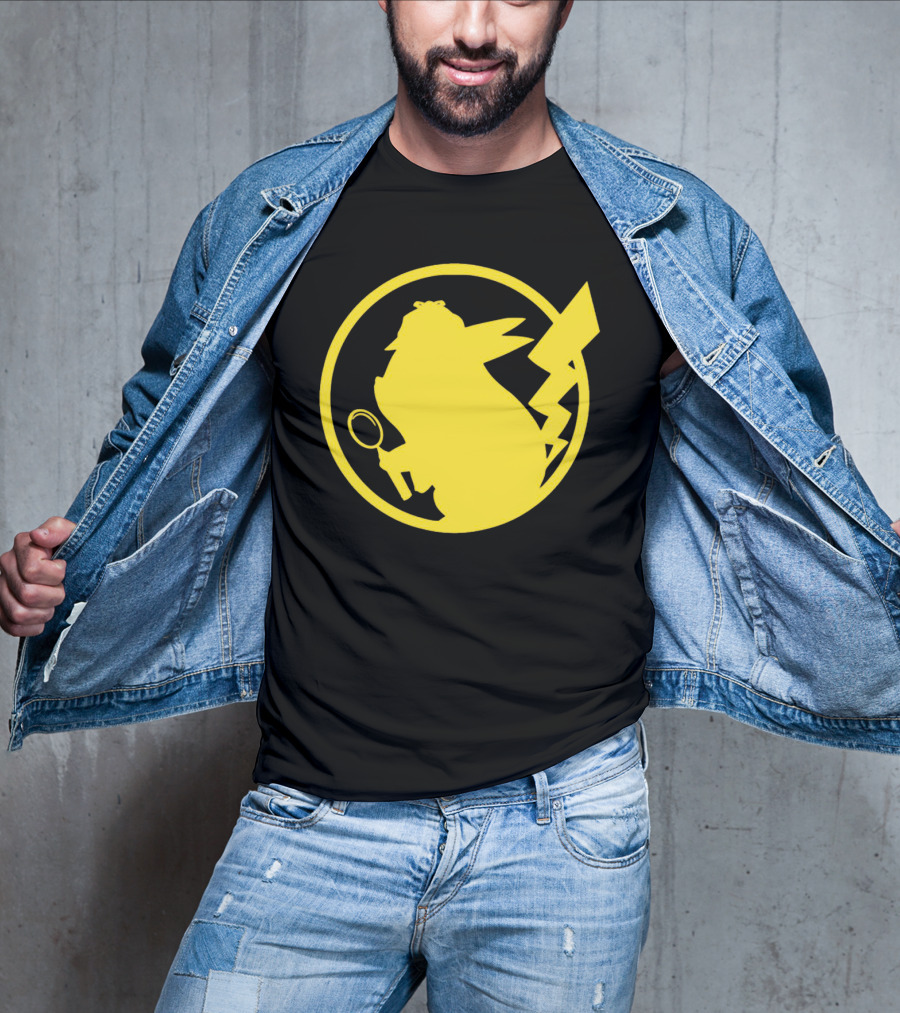 Pikachu Detective Silhouette Merchandise T-Shirt