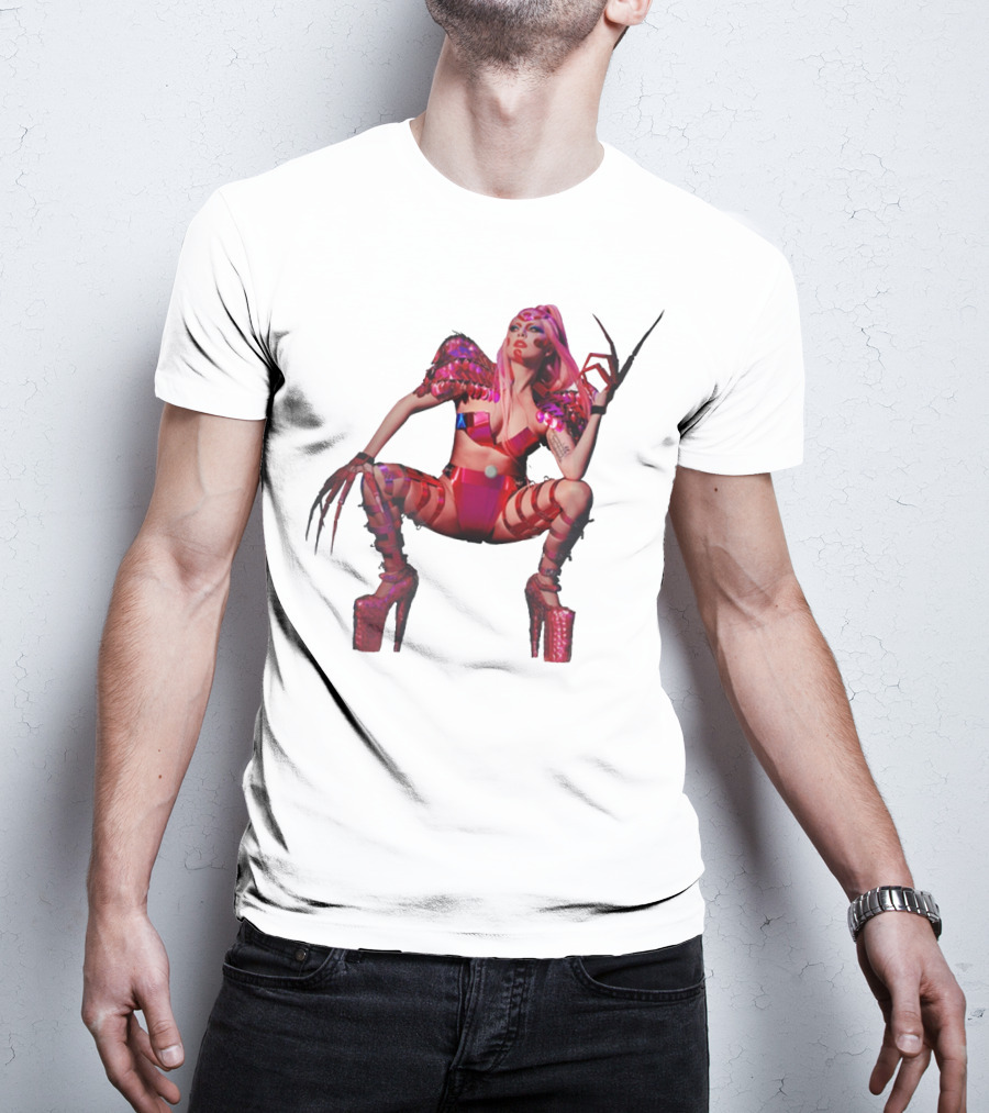 Chromatics Merch Futuristic Pink Costume And High Heels T-Shirt