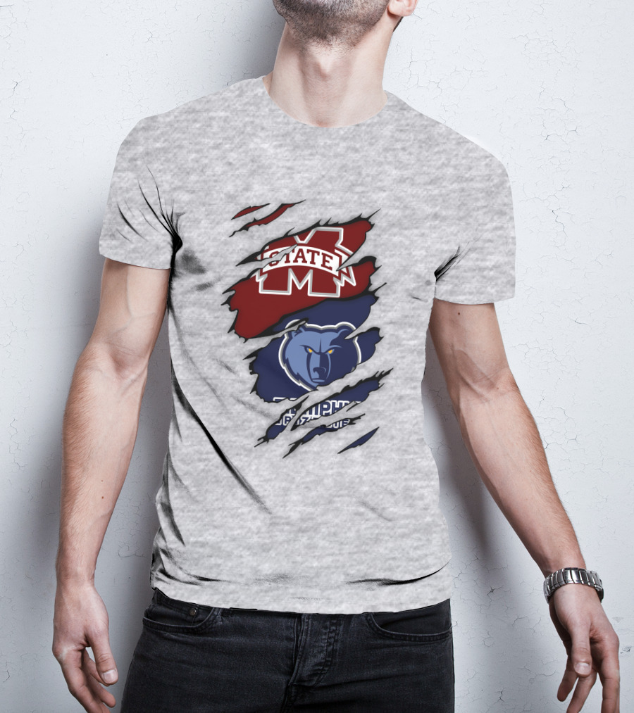 Memphis Grizzlies Mississippi State Bulldogs Rip T-Shirt