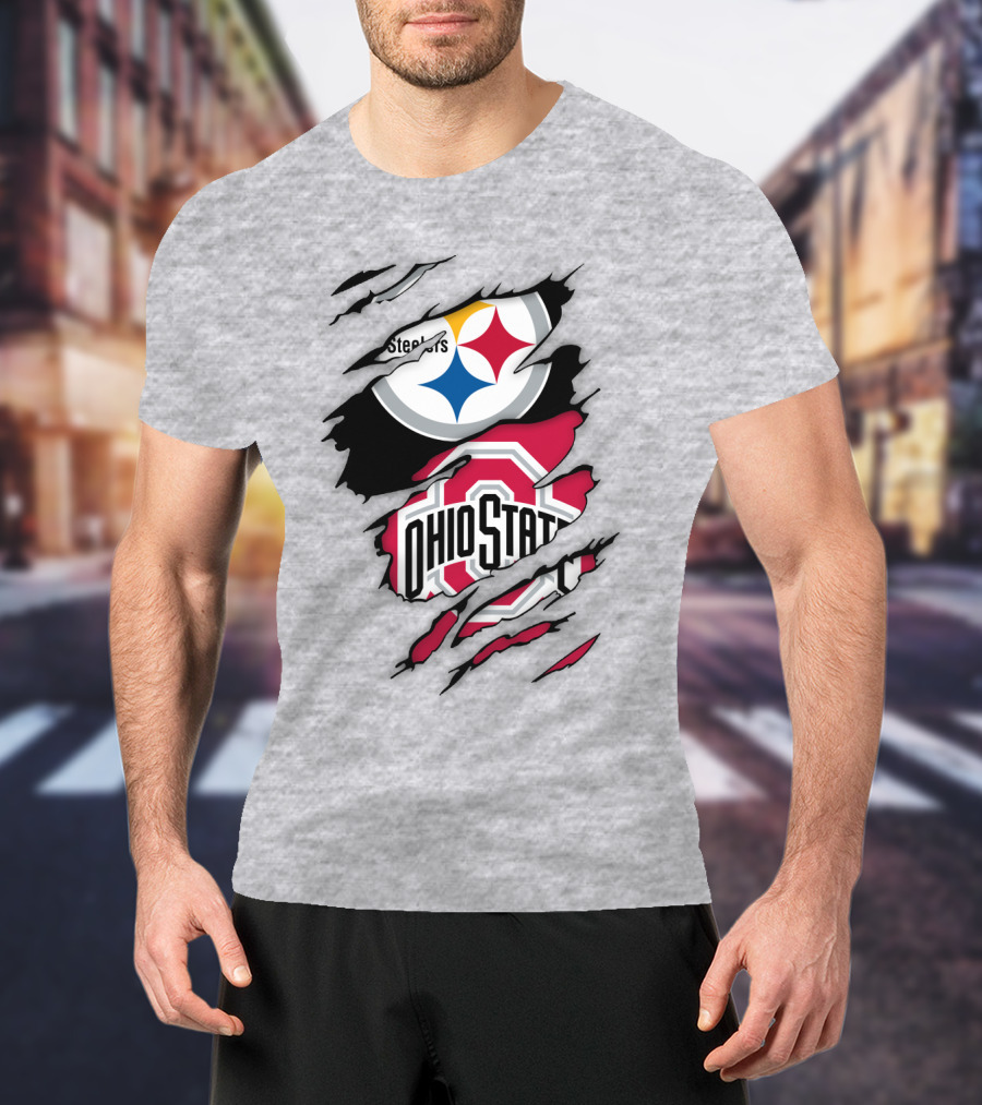 Ohio State Buckeyes Steelers Rip T-Shirt