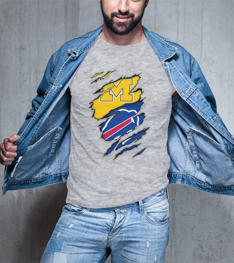 Buffalo Bills University Of Michigan Claw Rips T-Shirt