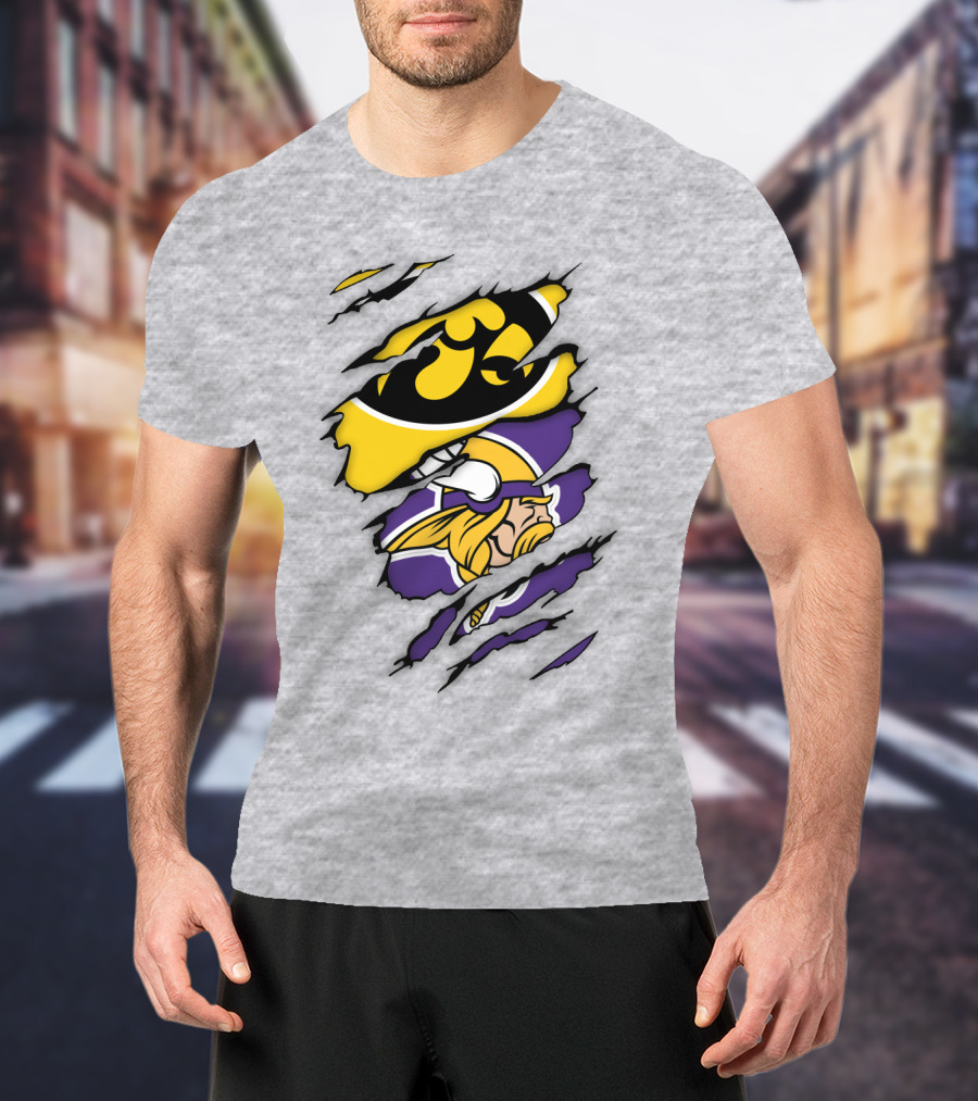 Minnesota Vikings Iowa Hawkeyes Fusion T-Shirt