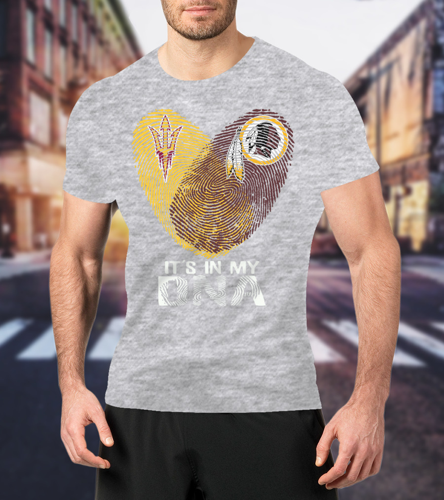 Arizona State Sun Devils It's In My Dna Washington Redskins T-Shirt