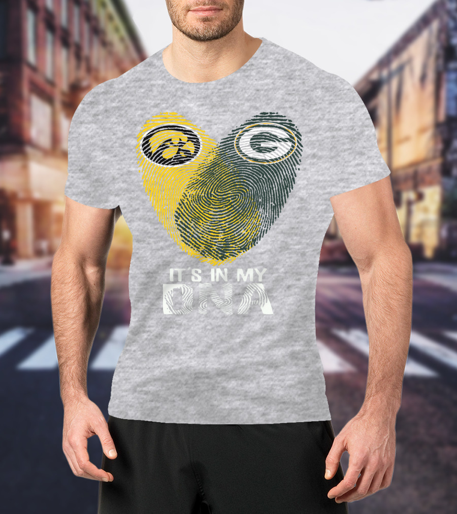 Iowa Hawkeyes Green Bay Packers It's In My Dna T-Shirt