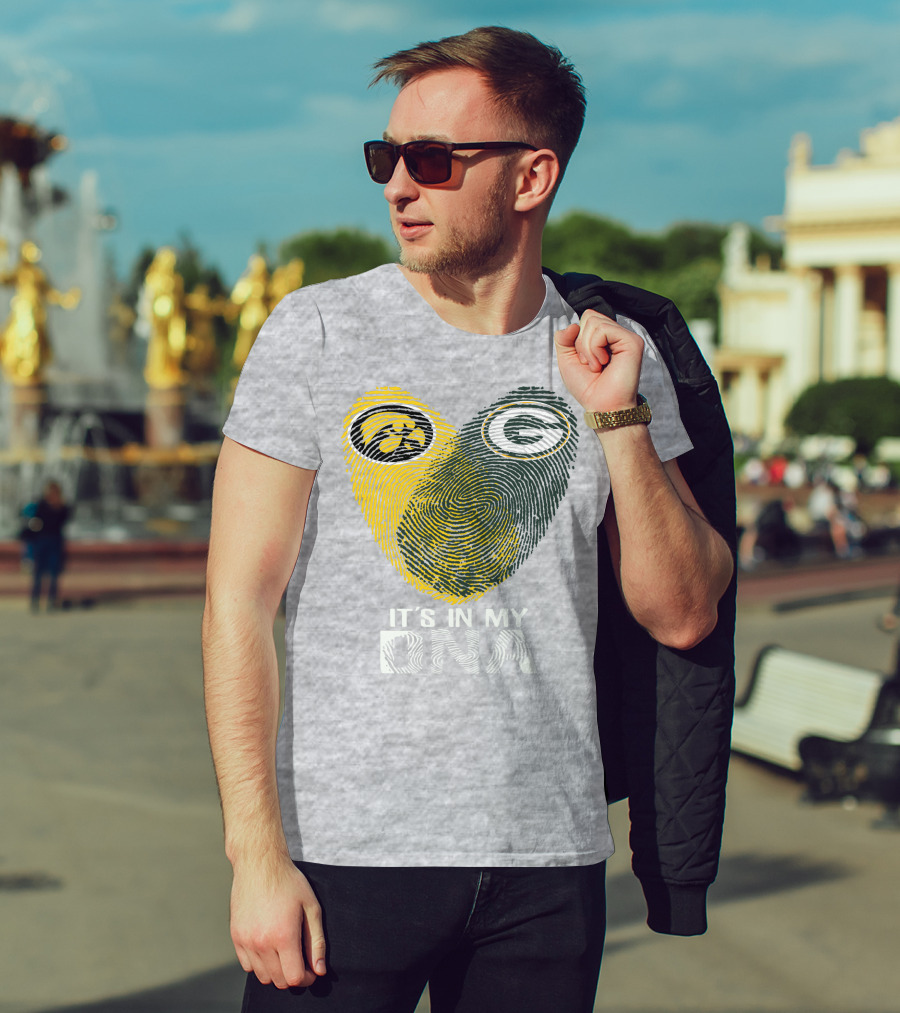 Iowa Hawkeyes Green Bay Packers It's In My Dna T-Shirt
