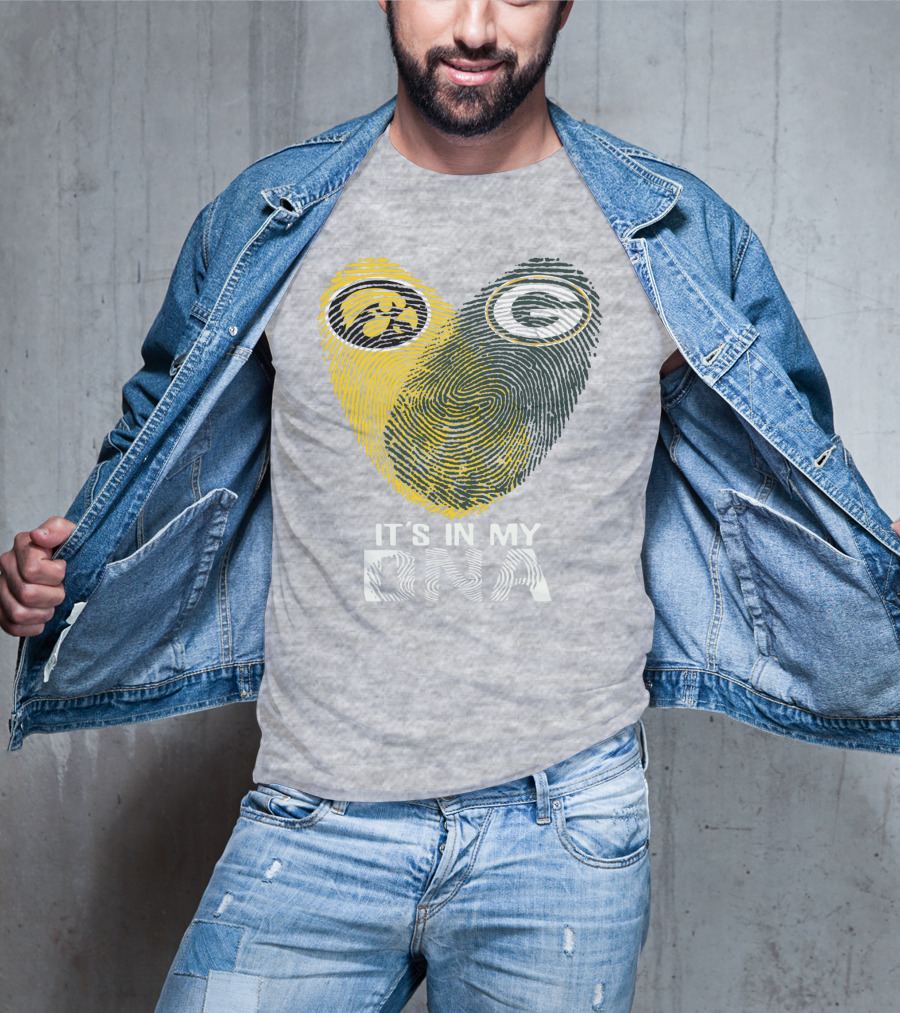 Iowa Hawkeyes Green Bay Packers It's In My Dna T-Shirt
