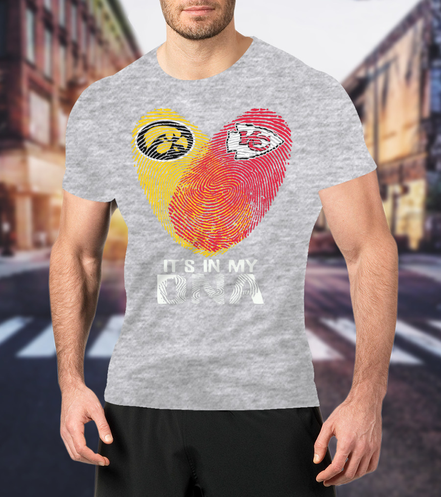 Kansas City Chiefs Iowa Hawkeyes It's In My Dna T-Shirt