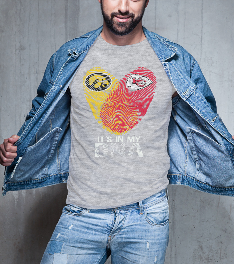Kansas City Chiefs Iowa Hawkeyes It's In My Dna T-Shirt