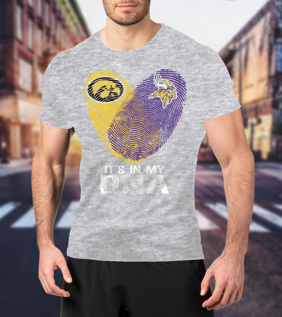 Iowa Hawkeyes Minnesota Vikings It's In My Dna T-Shirt