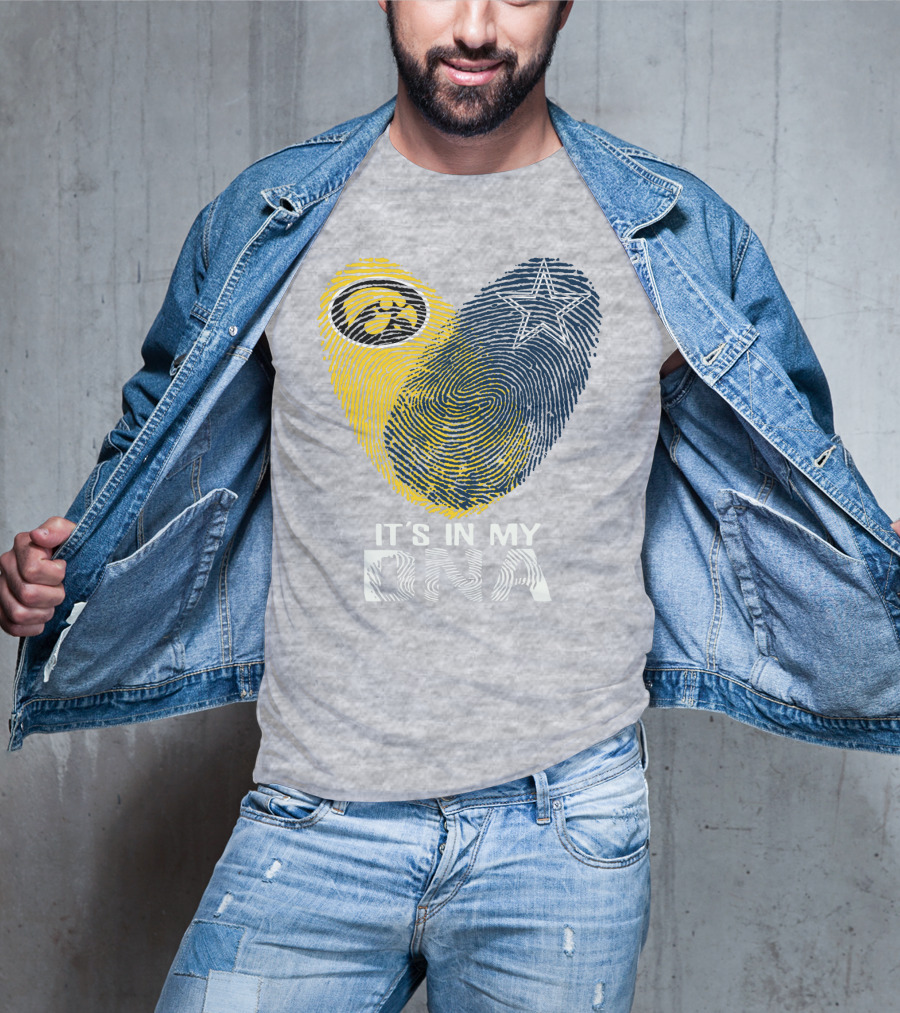 Dallas Cowboys Hawkeye It's In My Dna Fingerprint Star T-Shirt