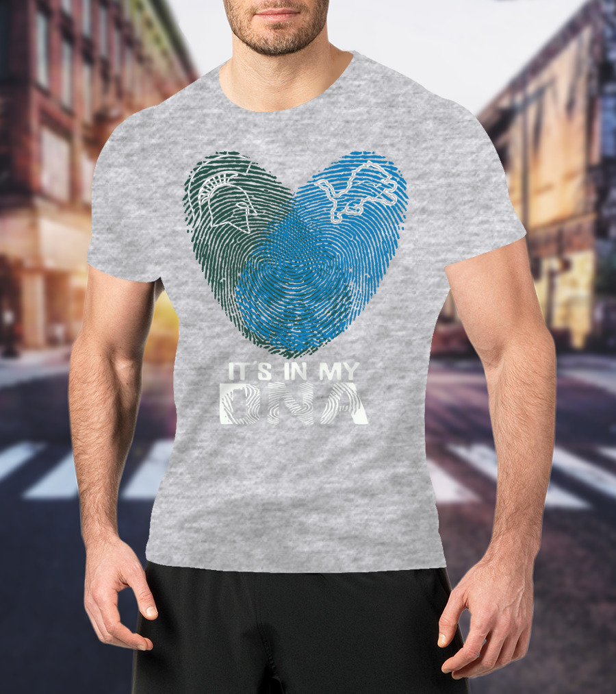 Detroit Lions Michigan State It's In My Dna T-Shirt