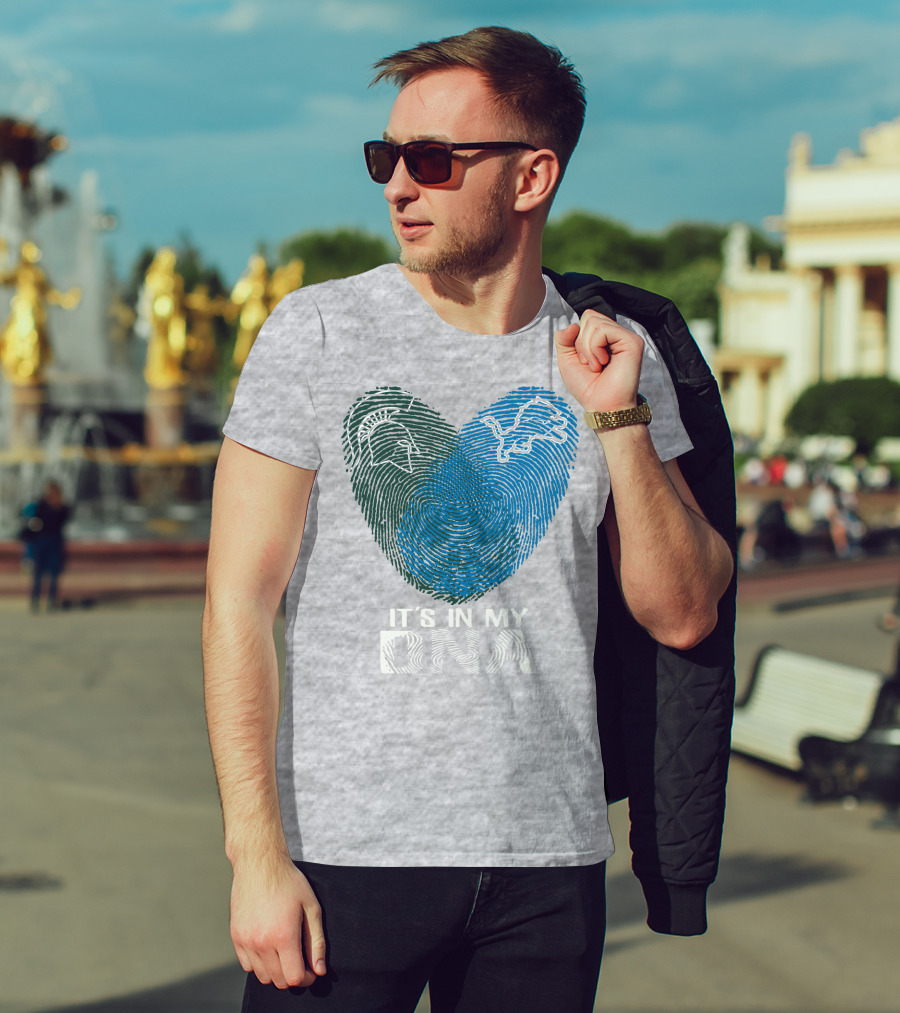 Detroit Lions Michigan State It's In My Dna T-Shirt