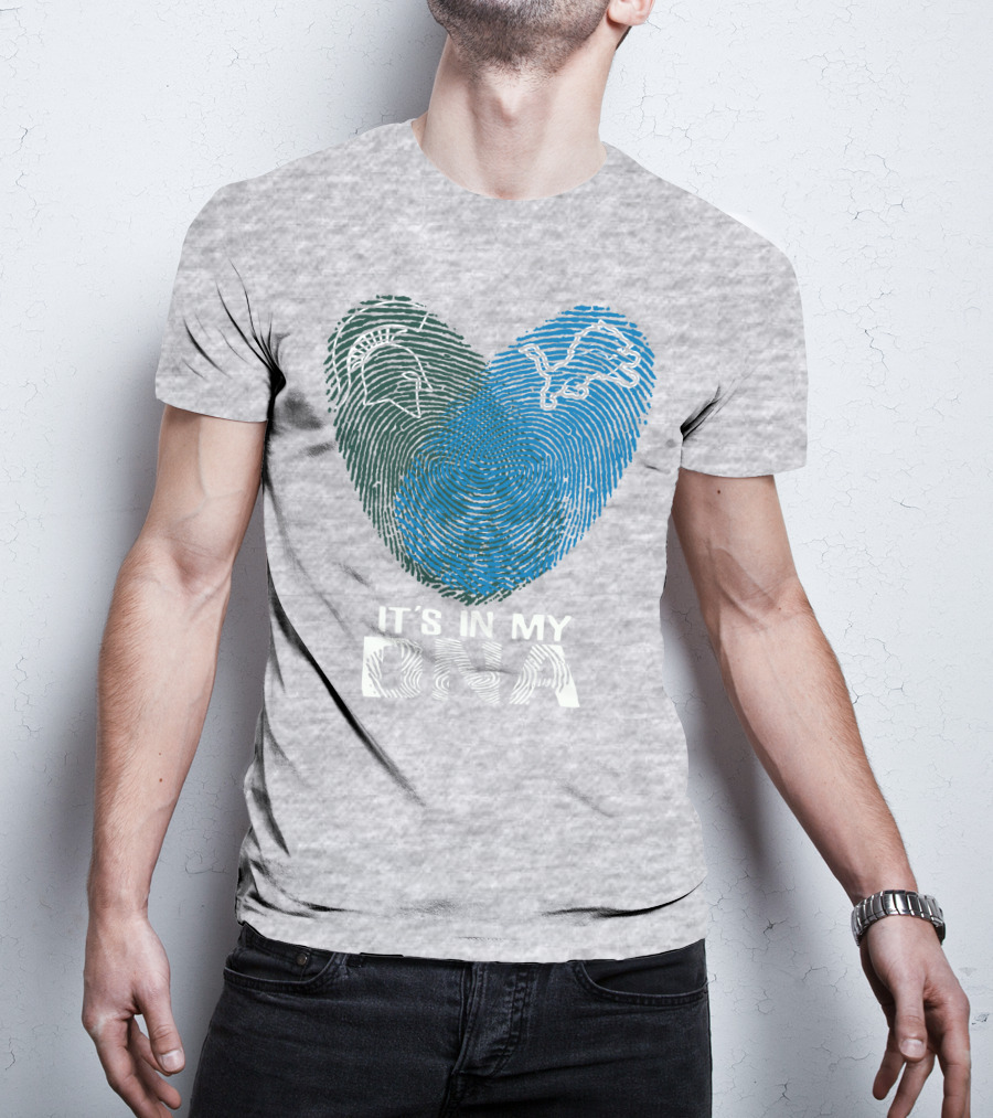 Detroit Lions Michigan State It's In My Dna T-Shirt