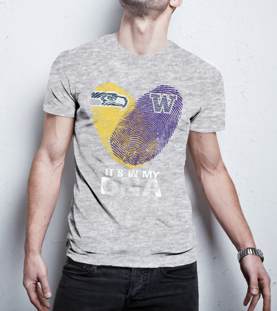 Seattle Seahawks Washington Huskies It's In My Dna T-Shirt