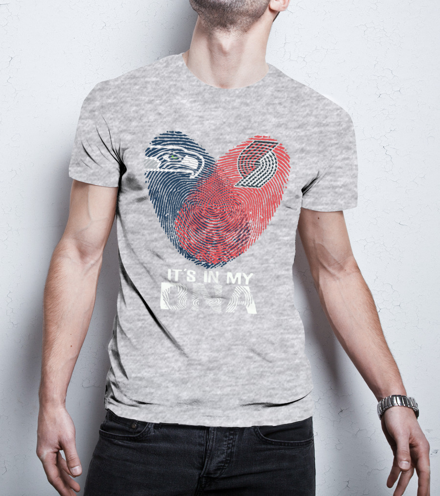 Portland Trail Blazers Seattle Seahawks It's In My Dna T-Shirt