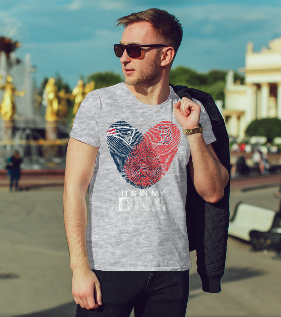 New England Patriots Boston Red Sox It's In My Dna T-Shirt