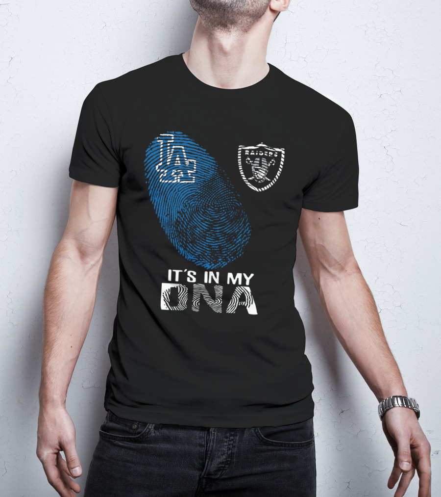 It's In My Dna Oakland Raiders Los Angeles Dodgers T-Shirt