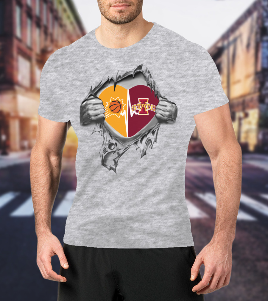 Phoenix Suns Iowa State Heart Tear T-Shirt