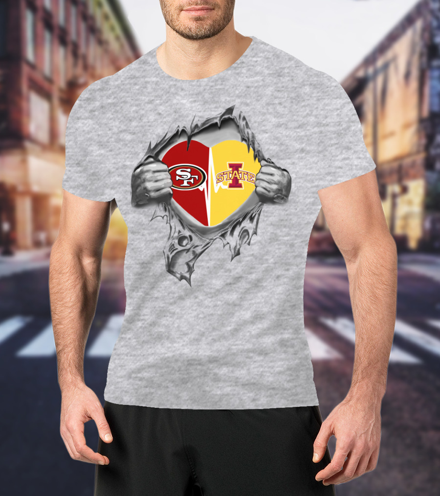 San Francisco Iowa State Heart Emblem T-Shirt