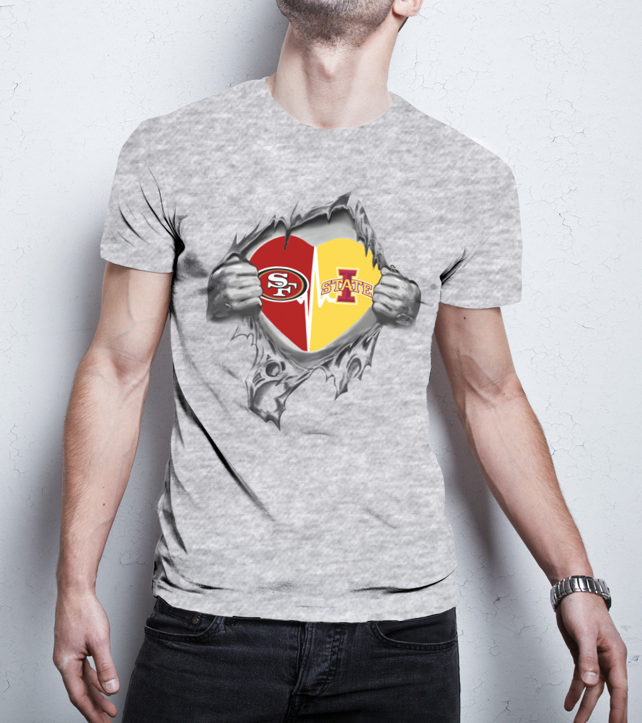San Francisco Iowa State Heart Emblem T-Shirt