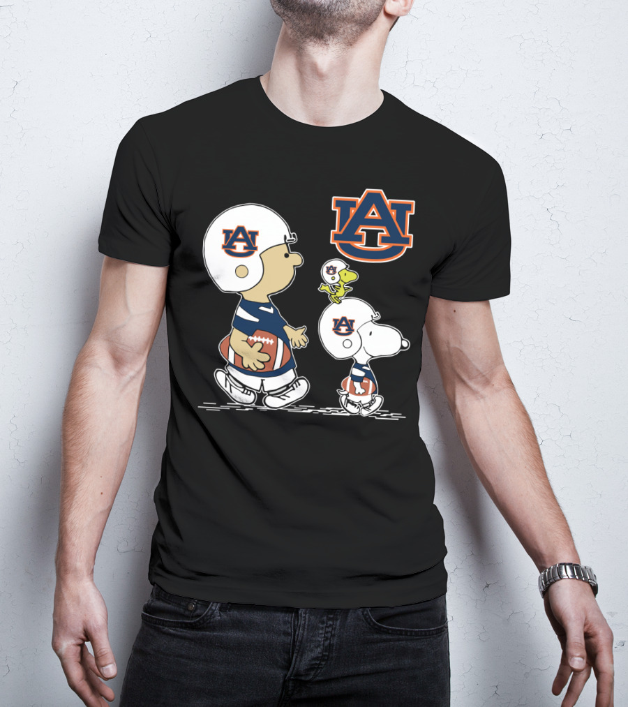 Auburn Tigers AU Cartoon Football Players T-Shirt