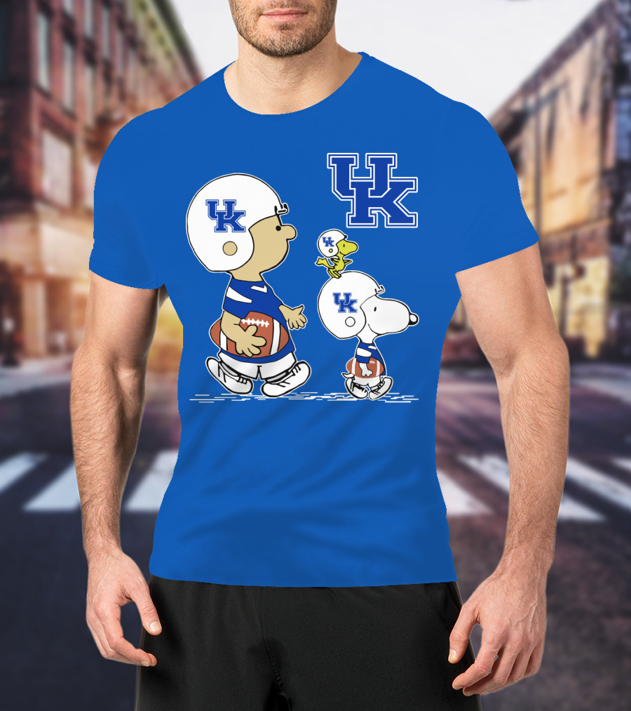 Kentucky Wildcats Peanuts Football Characters UK T-Shirt