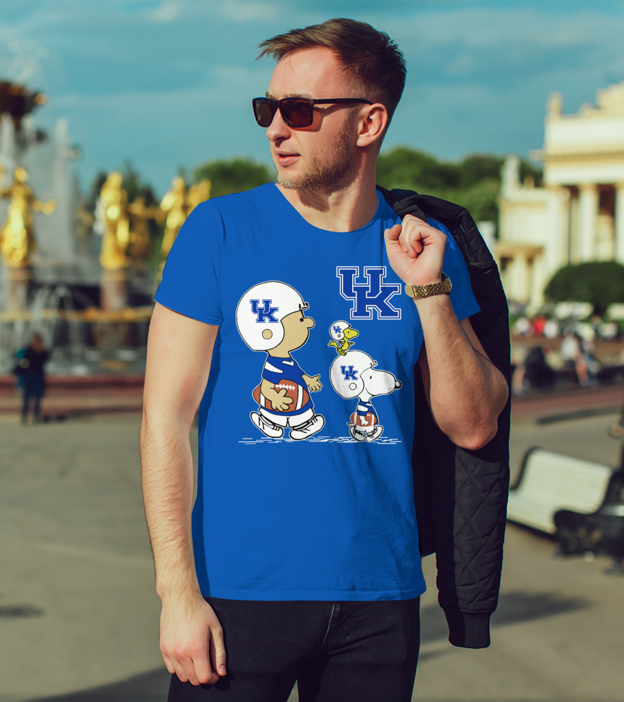 Kentucky Wildcats Peanuts Football Characters UK T-Shirt