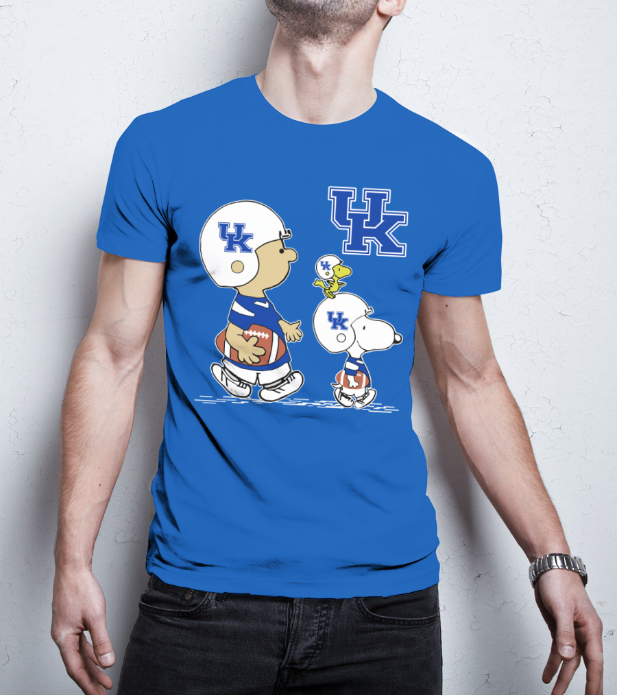 Kentucky Wildcats Peanuts Football Characters UK T-Shirt