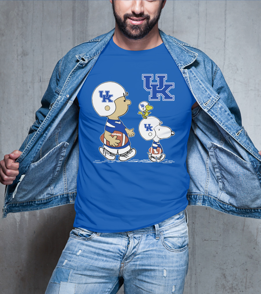 Kentucky Wildcats Peanuts Football Characters UK T-Shirt