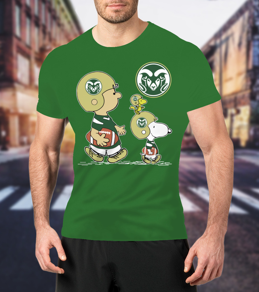 Colorado State Rams Peanuts Football Team Gear T-Shirt