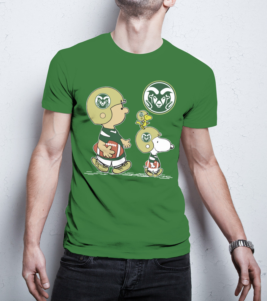 Colorado State Rams Peanuts Football Team Gear T-Shirt
