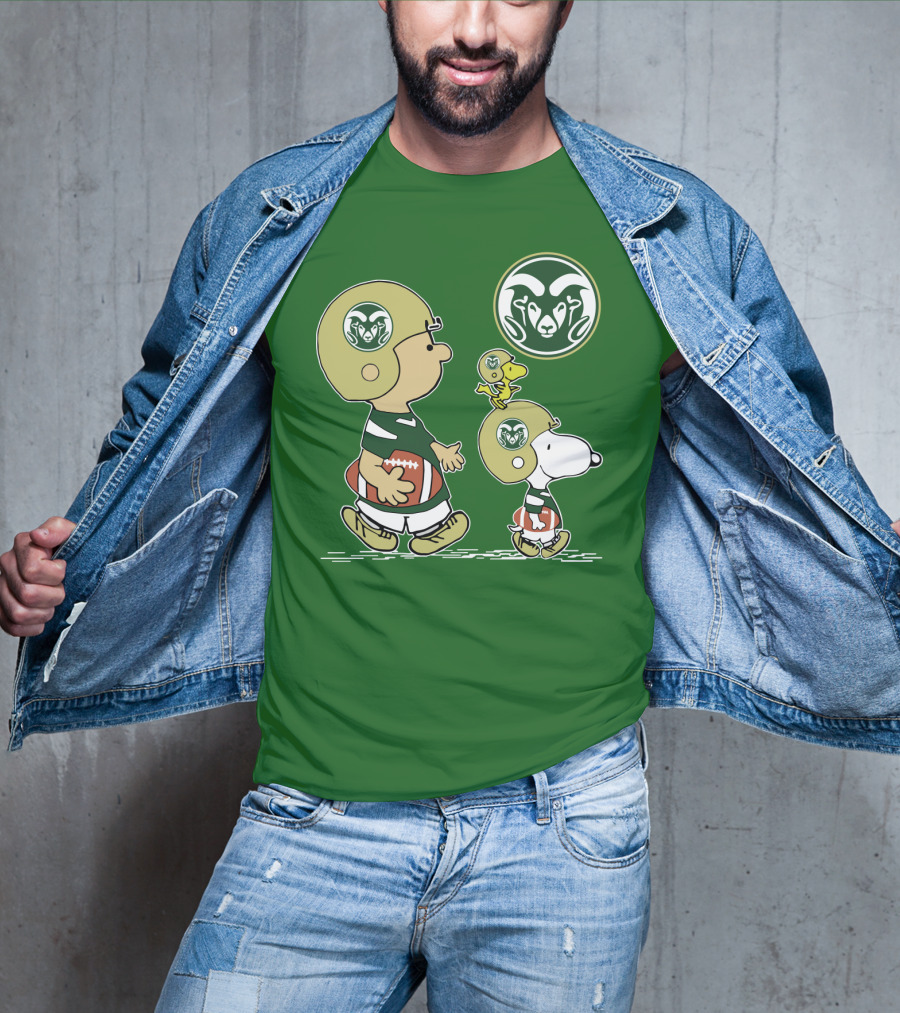 Colorado State Rams Peanuts Football Team Gear T-Shirt