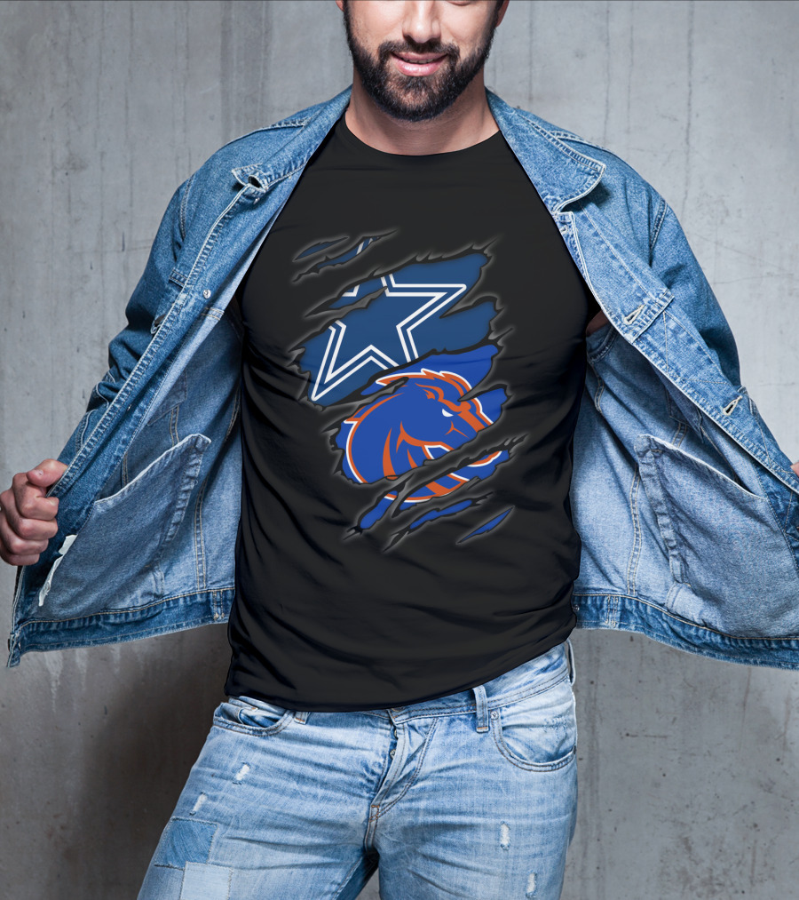 Dallas Cowboys Boise State Broncos Star Horse T-Shirt