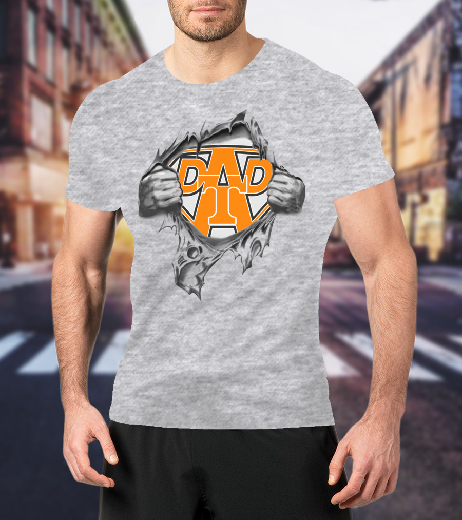 Volunteer Super Dad T Logo Hero T-Shirt