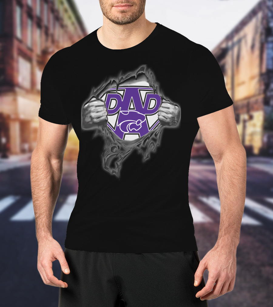 Kansas State Wildcats Super Dad Hero T-Shirt