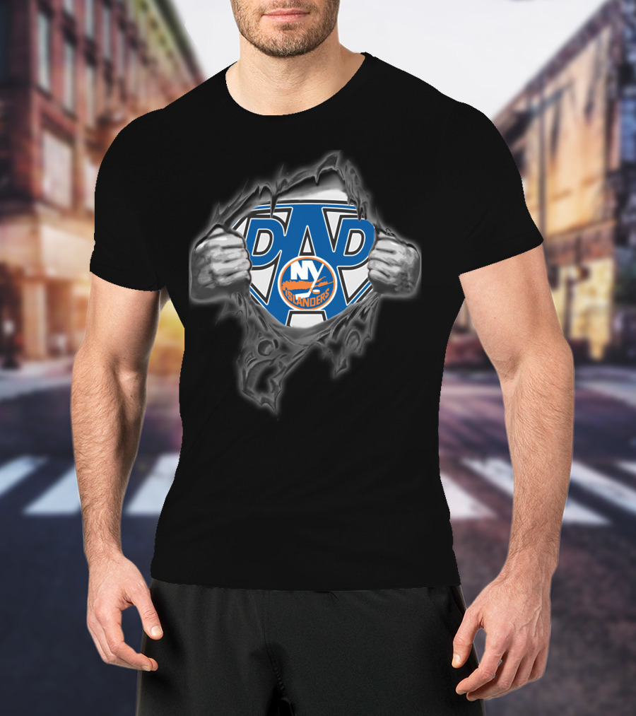 Islanders Super Dad NY Logo Emblem T-Shirt
