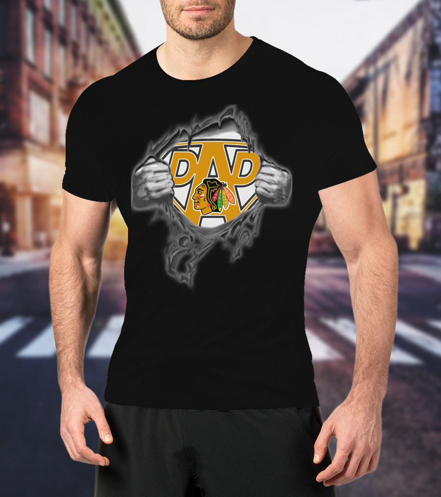 Blackhawks Super Dad T-Shirt