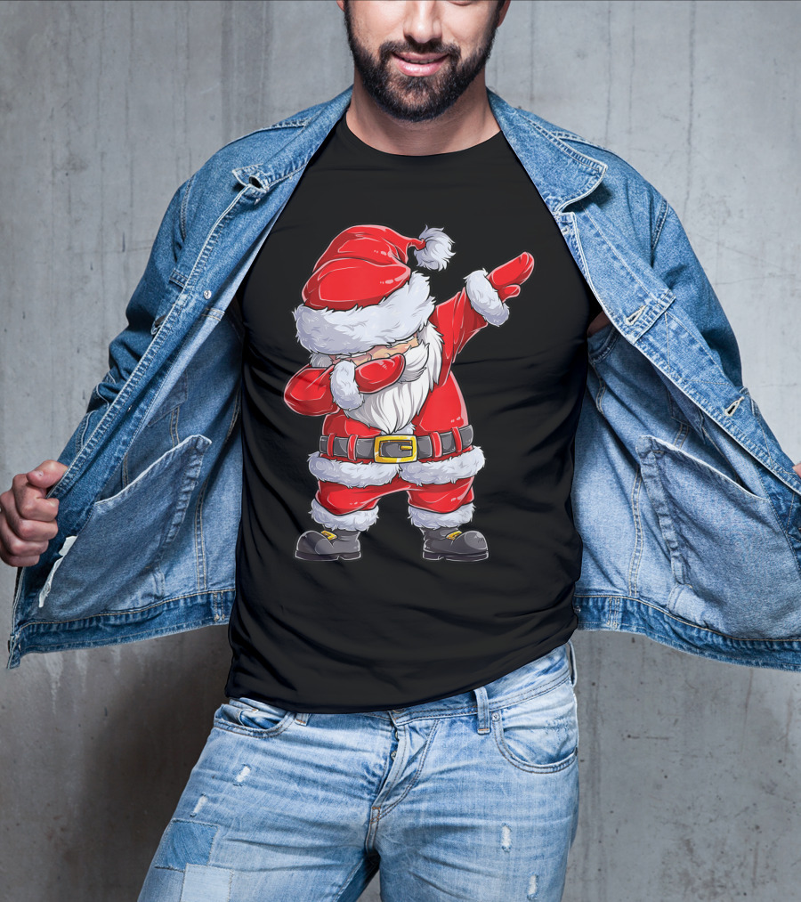 Dabbing Santa Claus Christmas Dance Pose T-Shirt