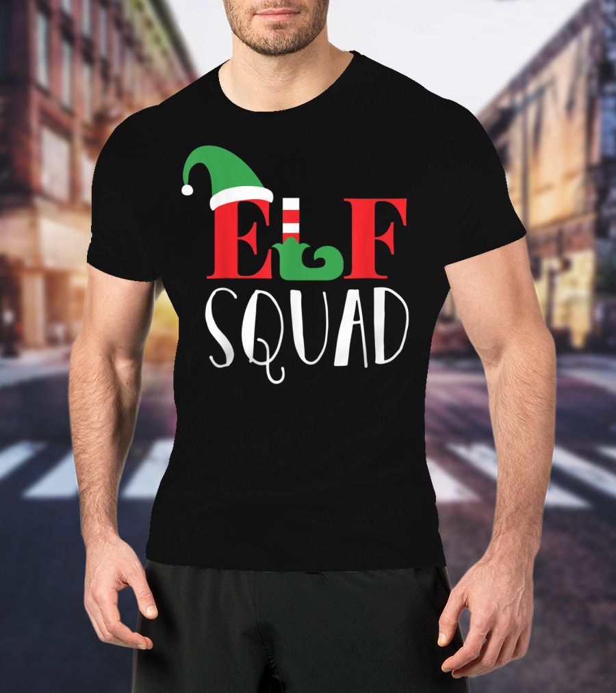 Family Christmas Matching Holiday Elf Squad Group T-Shirt
