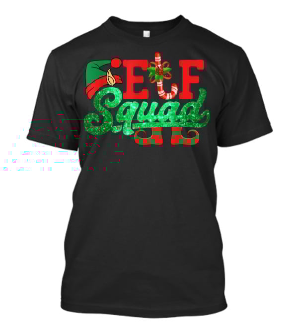 Elf Squad Funny Family Matching Christmas Holiday T-Shirt