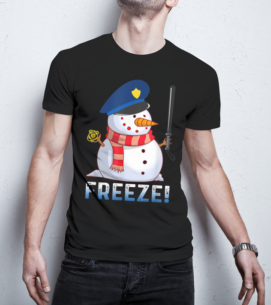 Police Snowman Freeze T-Shirt