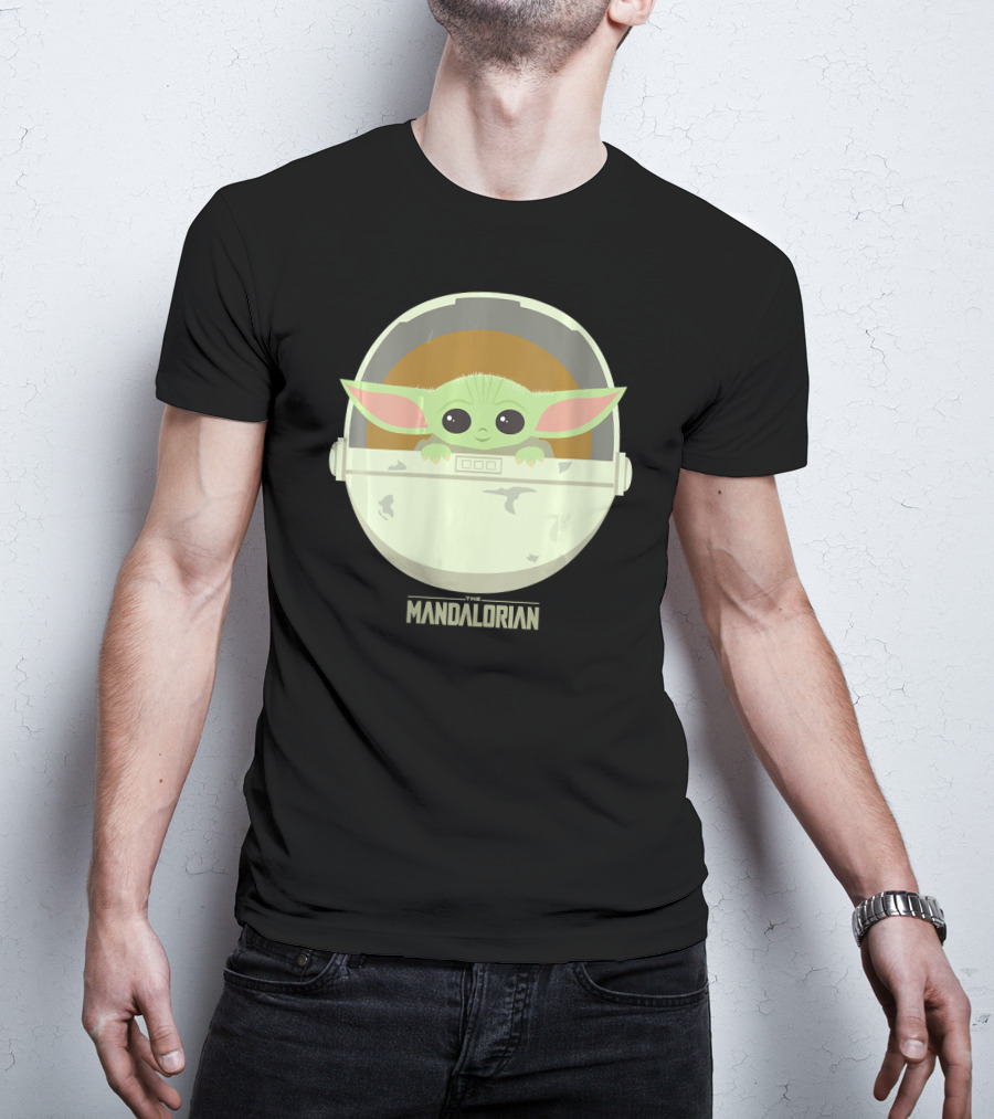 Star Wars The Mandalorian The Child Bassinet Helmet T-Shirt