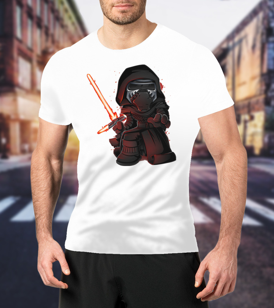Kylo Ren Chibi With Red Lightsaber T-Shirt