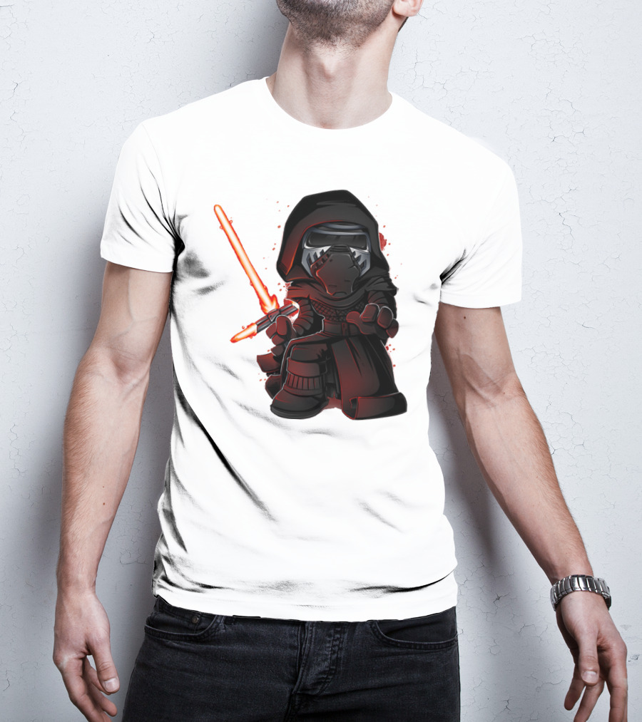 Kylo Ren Chibi With Red Lightsaber T-Shirt