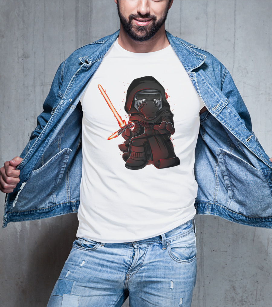 Kylo Ren Chibi With Red Lightsaber T-Shirt