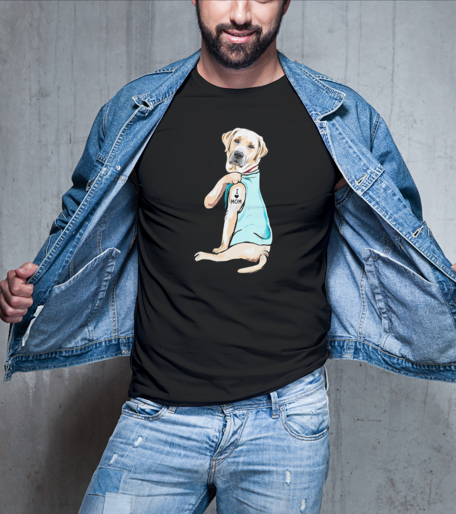 Labrador I Love Mom Tattoo T-Shirt
