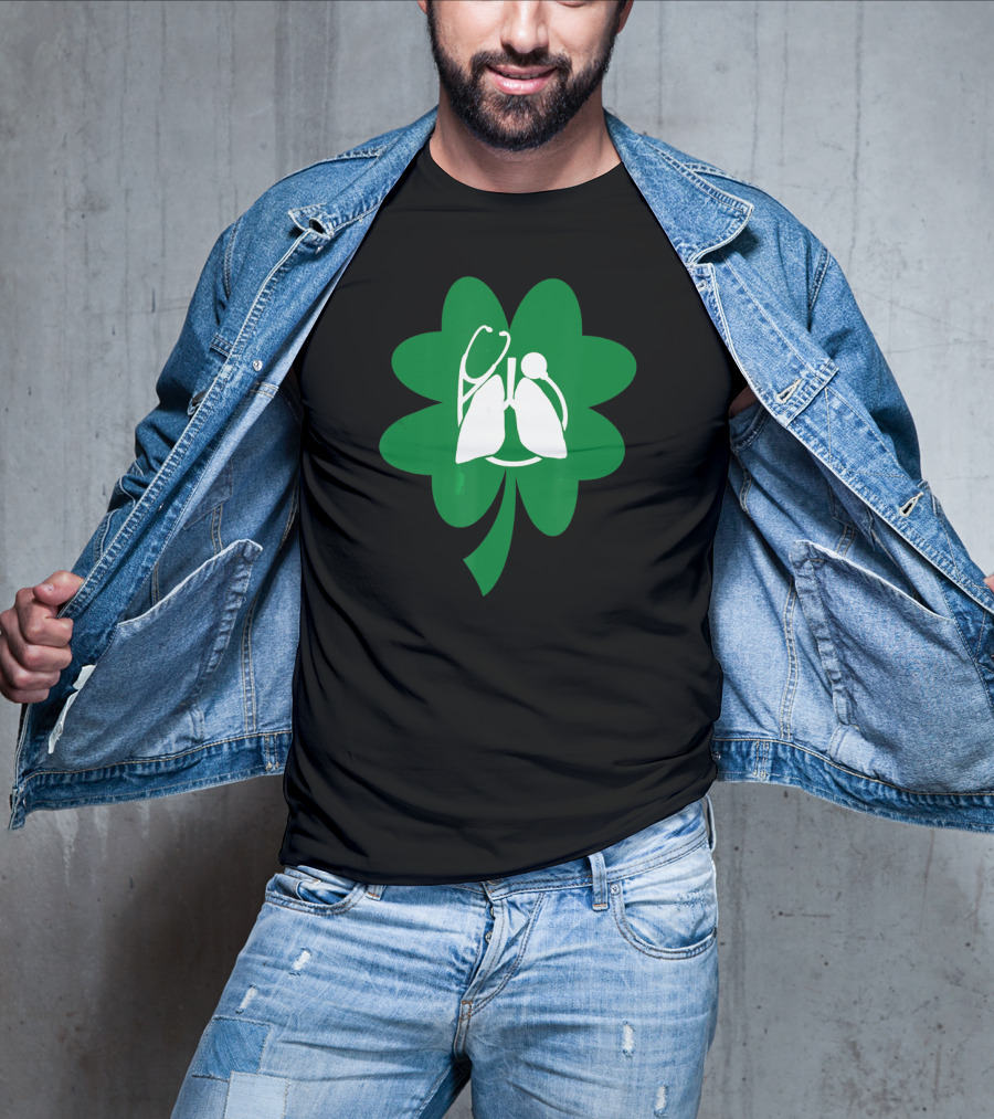 Lucky Clover Lungs And Stethoscope T-Shirt