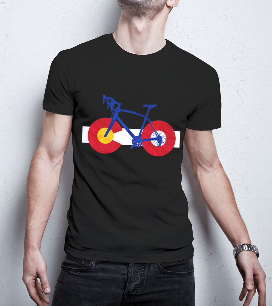 Colorado Flag Cycling Fusion Road Bike T-Shirt