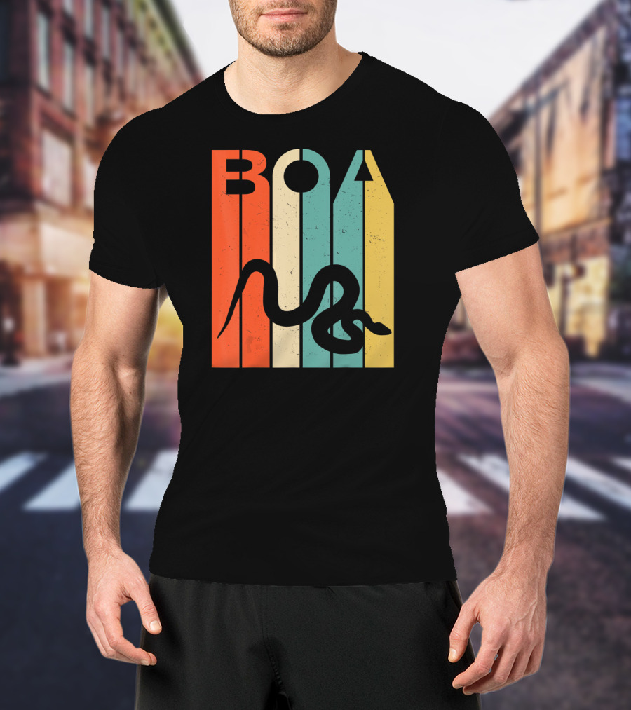 Boa Retro Stripes Vintage Constrictor T-Shirt
